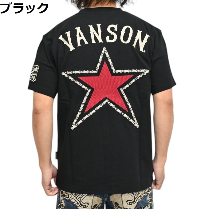 VANSON バンソン 天竺 半袖Tシャツ nvst-2505 VANSON（バンソン） VANSON NVST-2505 半袖Tシャツ 天竺半袖TEE