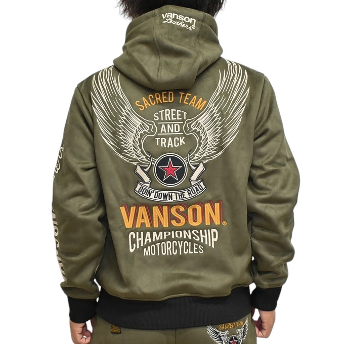 VANSON（バンソン） VANSON NVSZ-2515 裏ファー起毛ボンディング