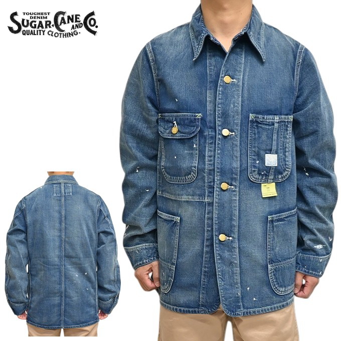 い*ラ様 SUGAR CANE ダークブルー カバーオール SUGAR CANE シュガーケーン（SUGAR CANE）カバーオール 11oz BLUE