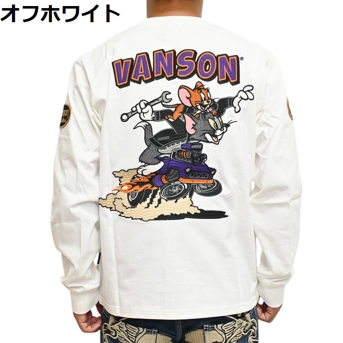 山*ん様 ワイルドスワンズ タング パイソン VANSON（バンソン） トムとジェリー TJV-2530 天竺 長袖Tシャツ ロン