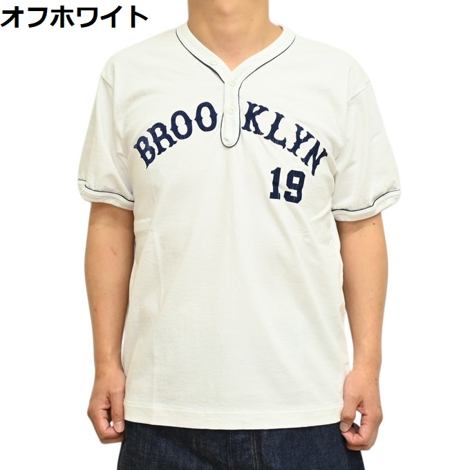 Hogstyle ホワイト Tシャツ ファスナー付き WHITESVILLE ホワイツビル WV79687 半袖Tシャツ ヘンリーネック T