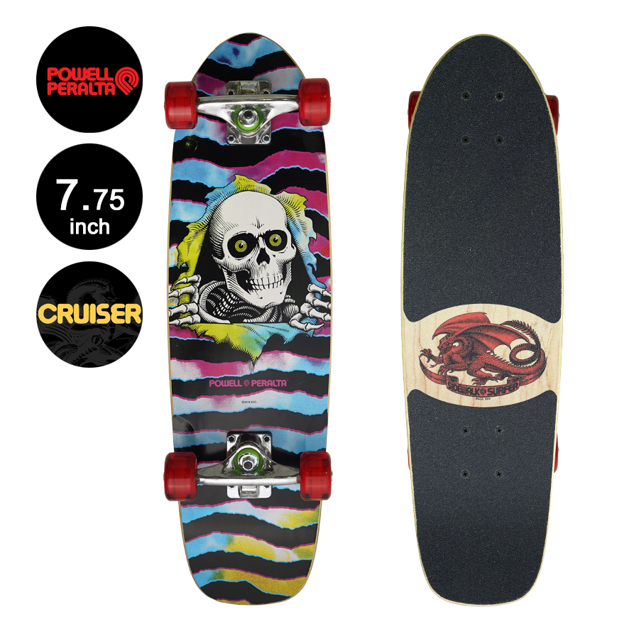 POWELL PERALTA パウエル・ペラルタ 7.75 x 27.20inch SIDEWALK SURFER TIE DYE RIPPER CRUISER COMPLETE コンプリートクルーザー 完成組立品 スケボー(2210)｜americanstreetstyle