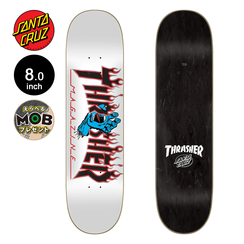 SANTA CRUZ サンタクルーズ スケボー デッキ 8.0 THRASHER SCREAMING FLAME LOGO TEAM DECK  スラッシャー スクリーミングハンド スケートボード（2309） : 31021641 : American Street Style - 通販 -  Yahoo!ショッピング