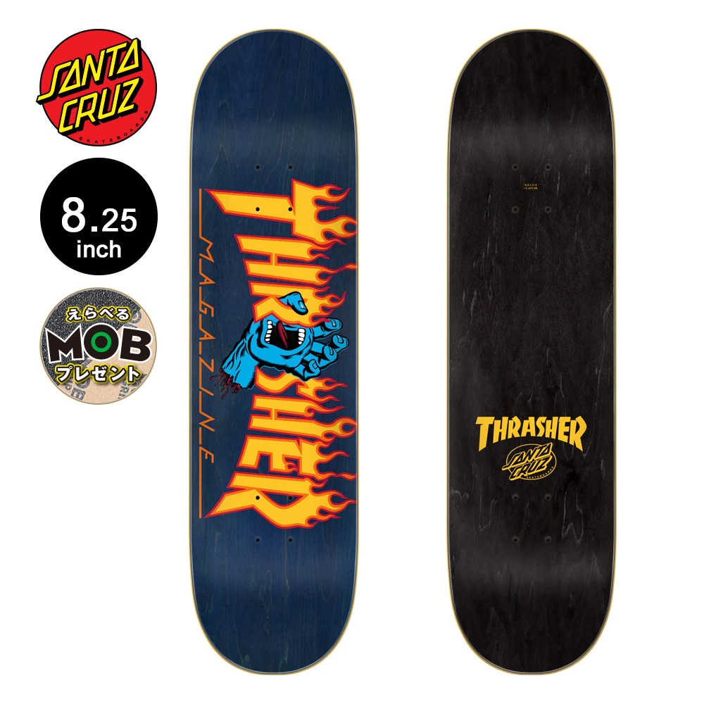 SANTA CRUZ サンタクルーズ スケボー デッキ 8.25 THRASHER SCREAMING FLAME LOGO TEAM DECK スラッシャー スクリーミングハンド スケートボード（2309） :31021642:American Street Style