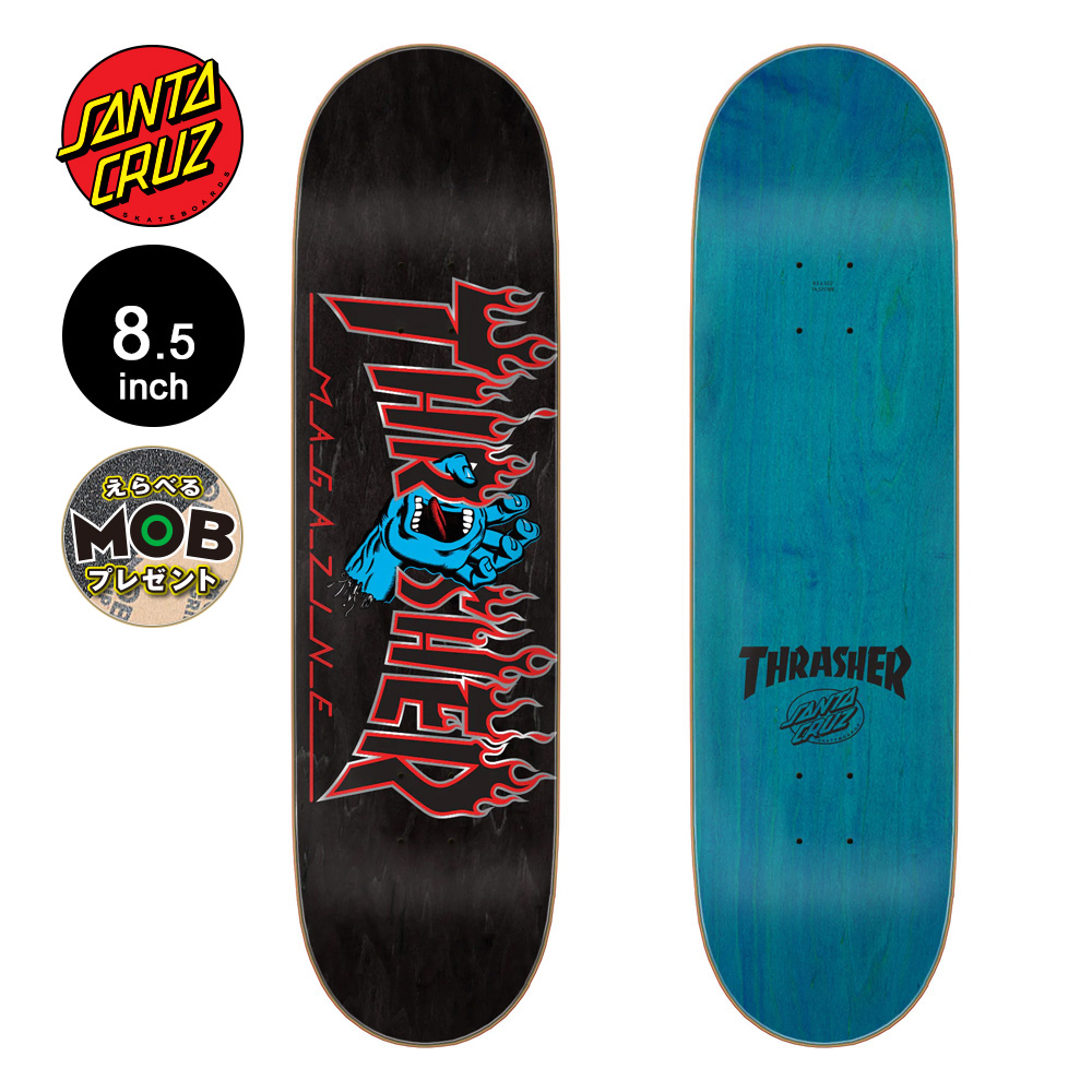 SANTA CRUZ サンタクルーズ スケボー デッキ 8.5 THRASHER SCREAMING FLAME LOGO TEAM DECK スラッシャー スクリーミングハンド スケートボード（2309） :31021643:American Street Style