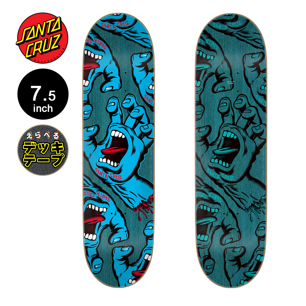 SANTA CRUZ（サンタクルーズ） スケボー デッキ 7.5 CROWDED HAND TEAM