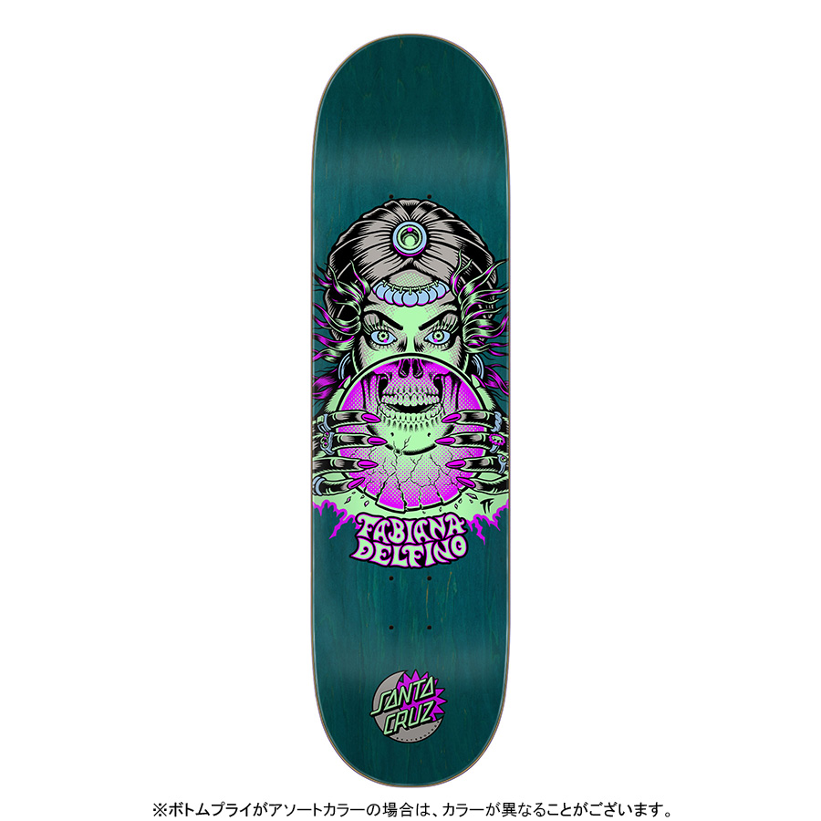 SANTA CRUZ サンタクルーズ スケボー デッキ 8.25 DELFINO FORTUNE TELLER GLOW VX PRO DECK  ファビアナ・デルフィノ モデル（2212）