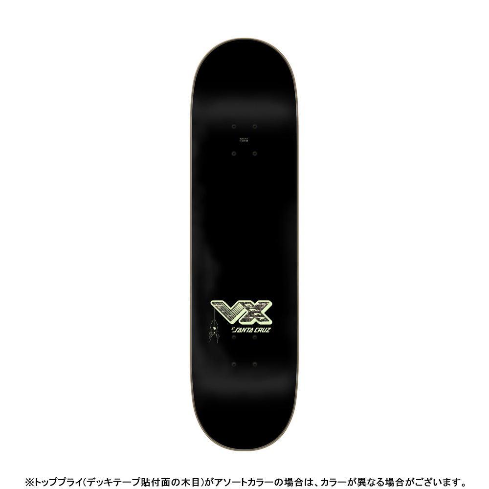 台湾製無地黒デッキテープ付き SANTACRUZ　SANTACRUZ8.0デッキ 台湾製無地黒デッキテープ付き SANTACRUZ SANTACRUZ8.0デッキの