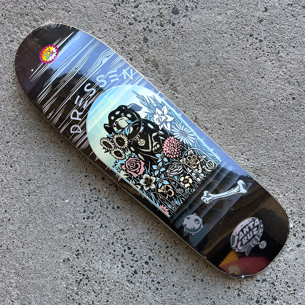 SANTA CRUZ サンタクルーズ スケボー デッキ 9.3 DRESSEN PUP SHAPED PRO DECK エリック・ドレッセン  スケートボード ストリート 板 (2405)