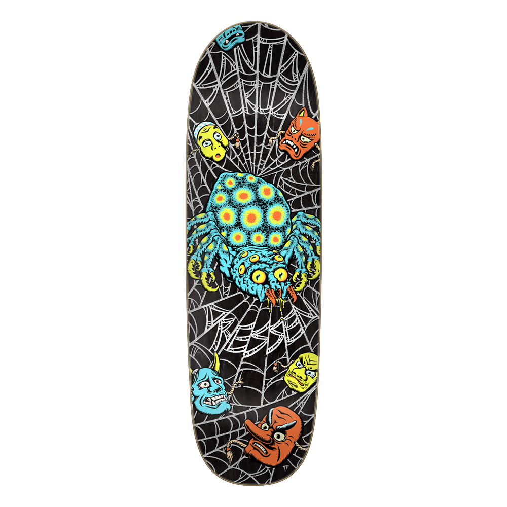 サンタクルーズ　アートデッキ クモと顔のデザイン　ドレッセンデザイン SANTA CRUZ サンタクルーズ スケボー デッキ 9.25 DRESSEN