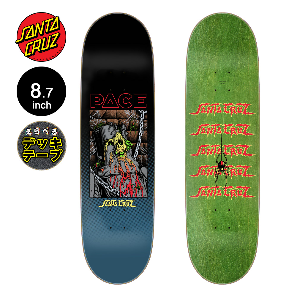 SANTA CRUZ（サンタクルーズ） スケボー デッキ 8.7 PACE DUNGEON DECK