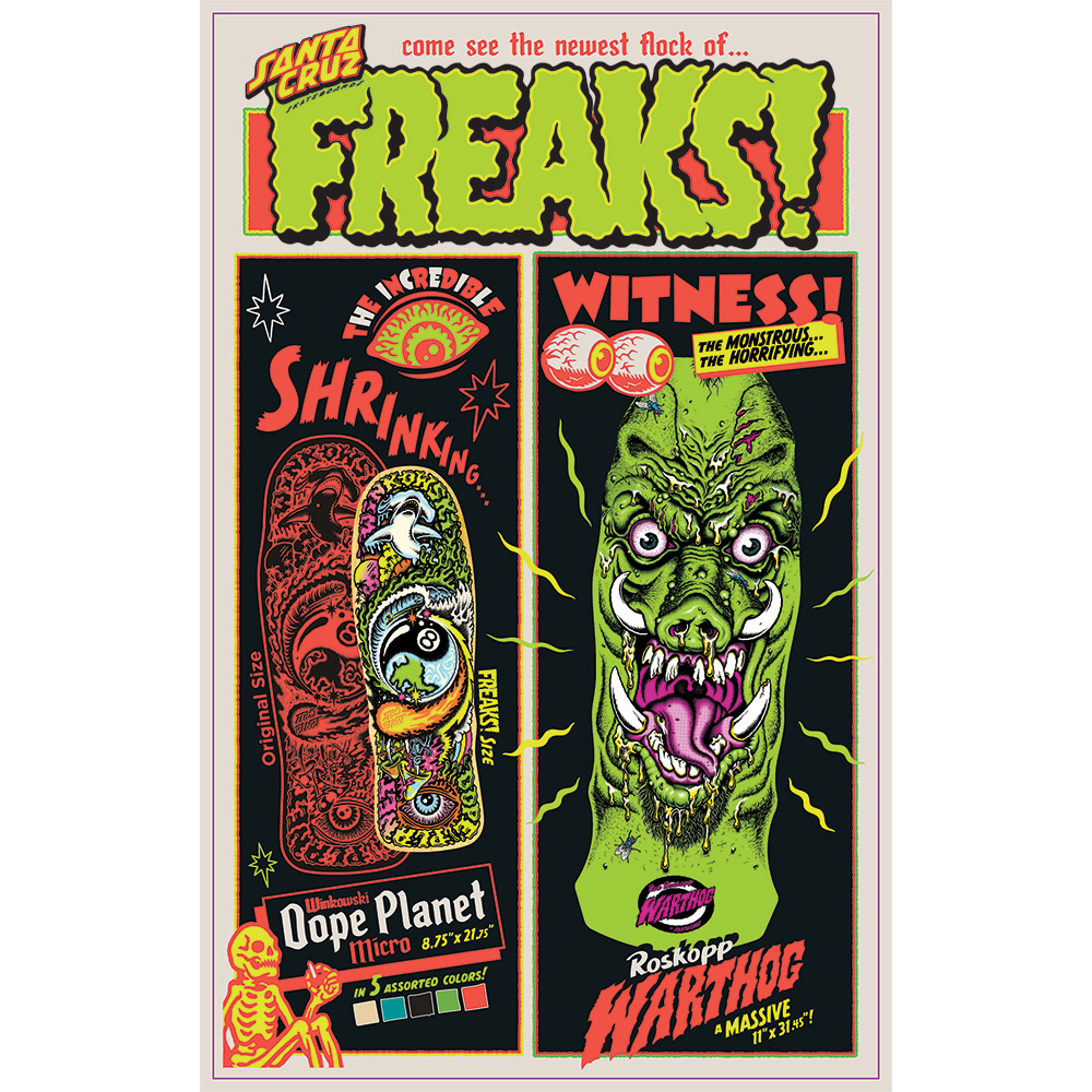 SANTA CRUZ（サンタクルーズ） スケボー デッキ 8.75 FREAKS WINKOWSKI