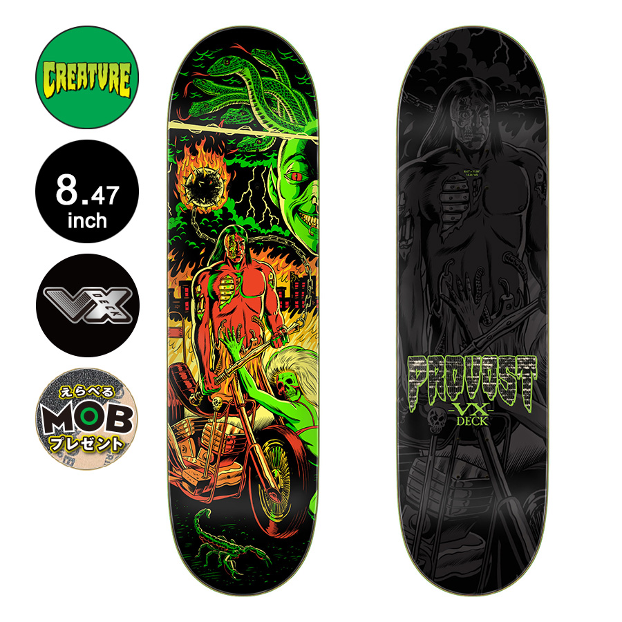 CREATURE クリーチャー スケボー デッキ 8.47  VX PROVOST HELLBOUND DECK スケートボード  板（2212）