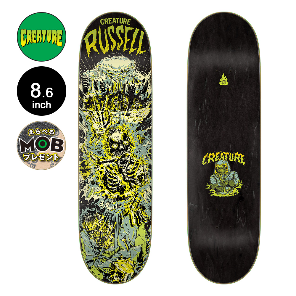 CREATURE クリーチャー スケボー デッキ 8.6 RUSSELL DOOMSDAY PRO DECK クリス・ラッセル スケートボード ストリート 板(2401) :31032634:American Street Style