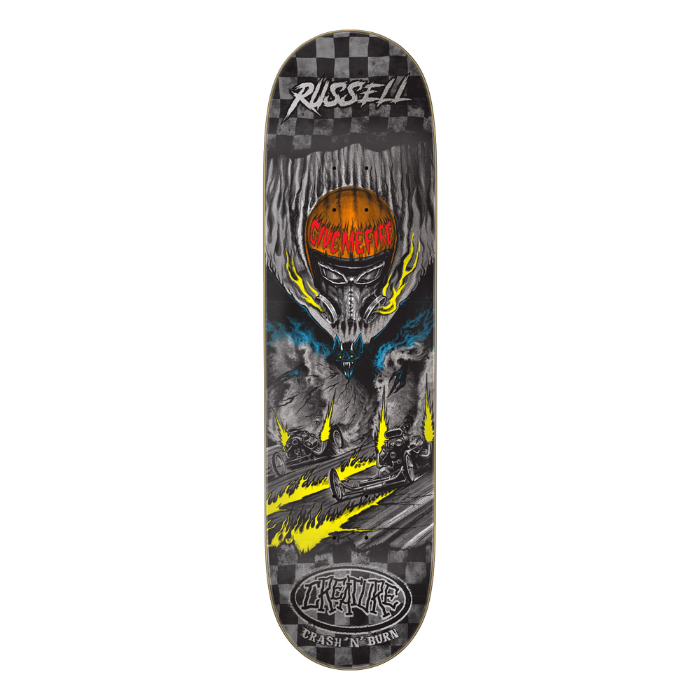 ☆新品！クリーチャーcreatureスケボーデッキ8.5クリスラッセル CREATURE クリーチャー スケボー デッキ 8.51 RUSSELL CRASH AND