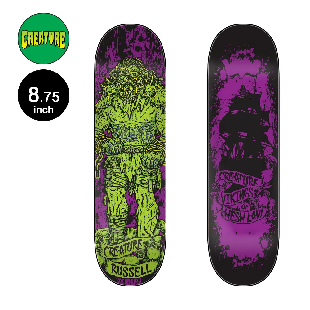 CREATURE（クリーチャー） スケボー デッキ 8.75 RUSSELL VIKINGS OF