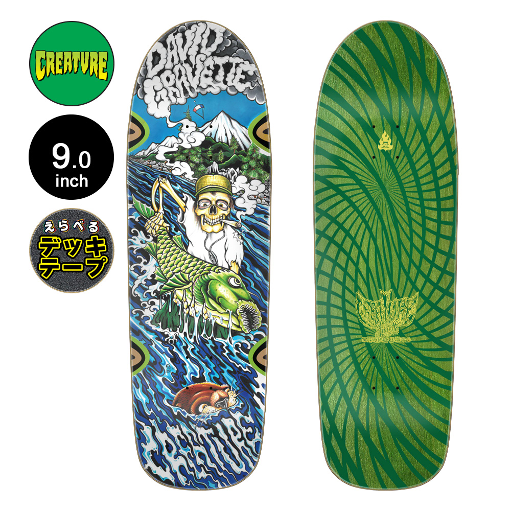 CREATURE（クリーチャー） スケボー デッキ 9.0 GRAVETTE HIPPIE FALLS