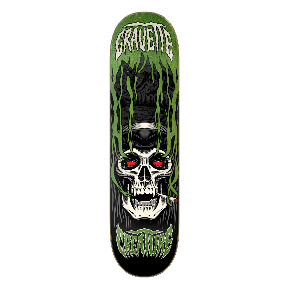 CREATURE（クリーチャー） スケボー デッキ 8.3 GRAVETTE HIPPIE SKULL