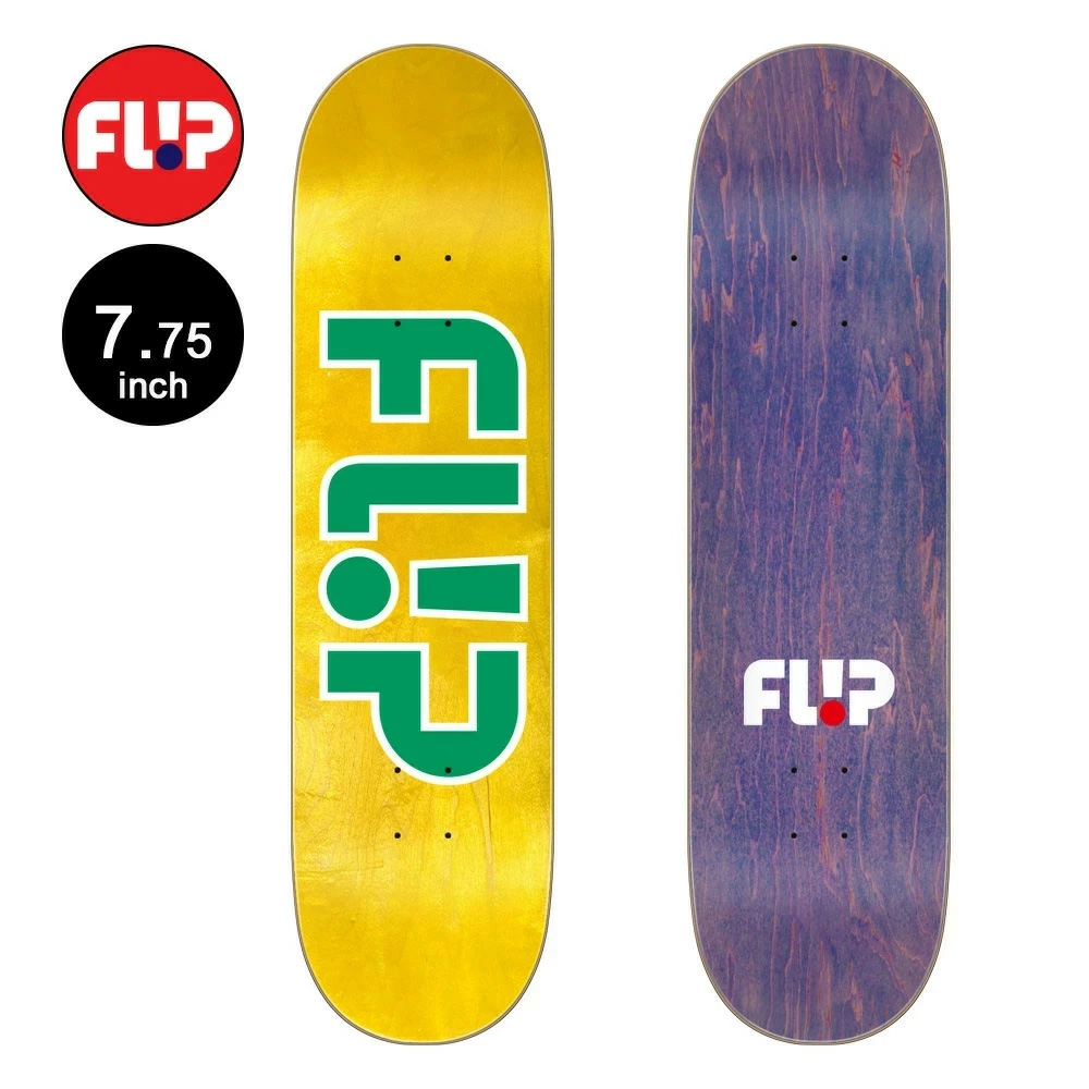 フリップ FLIP スケボー デッキ 7.75 ODYSSEY GREEN LOGO TEAM DECK