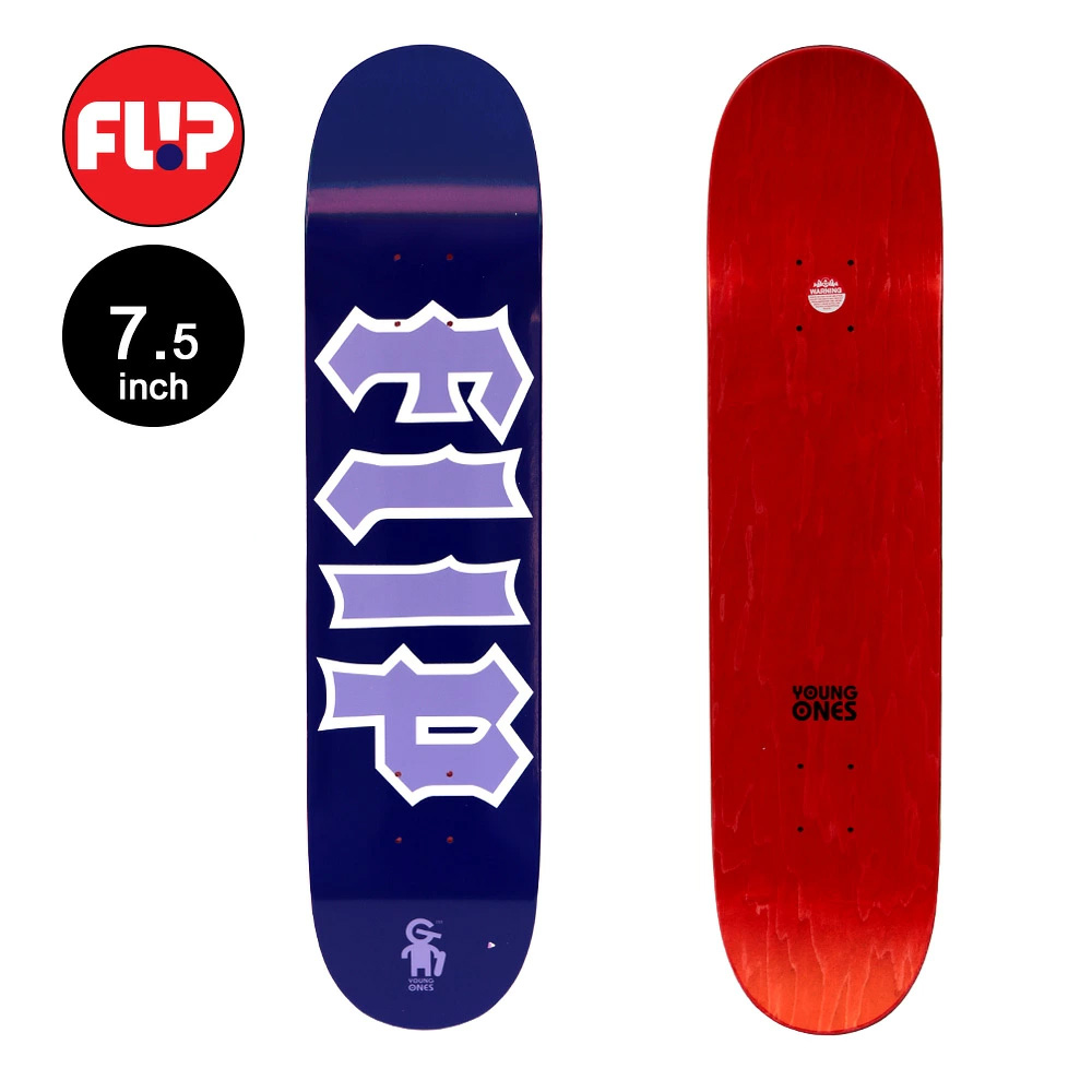 フリップ FLIP スケボー デッキ 7.5 YOUNG ONE CANCELLED PURPLE TEAM