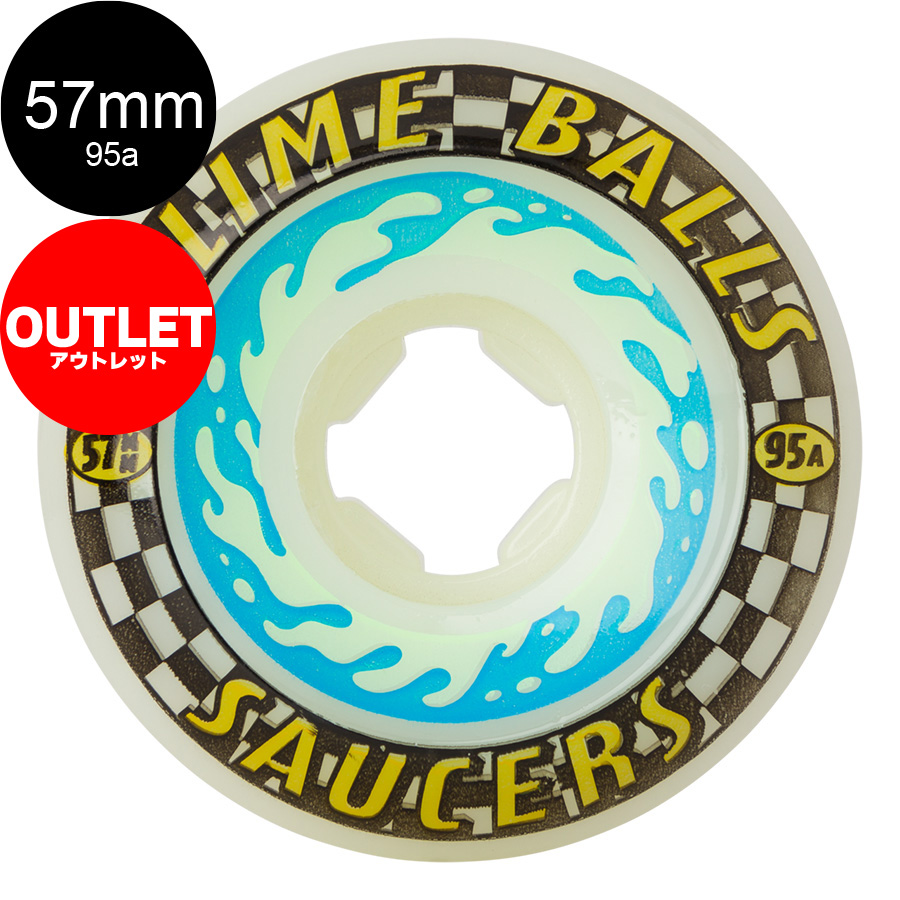 SLIME BALLS スライムボールズ 57mm SAUCERS 95A WHEELS ウィール ハードウィール タイヤ スケートボード 4個1セット(スケートボード1台分) スケボー｜americanstreetstyle