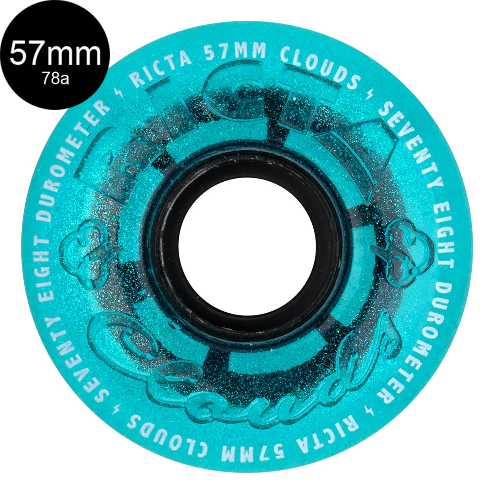 りた リクタ RICTA 57mm CLOUDS IRIDESCENT BLUE 78A WHEELS ソフト
