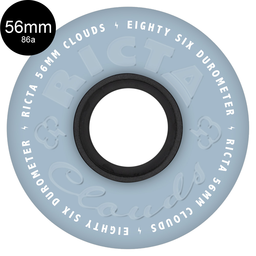 リクタ RICTA 56mm CLOUDS SKY BLUE 86A WHEELS ソフトウィール 4個