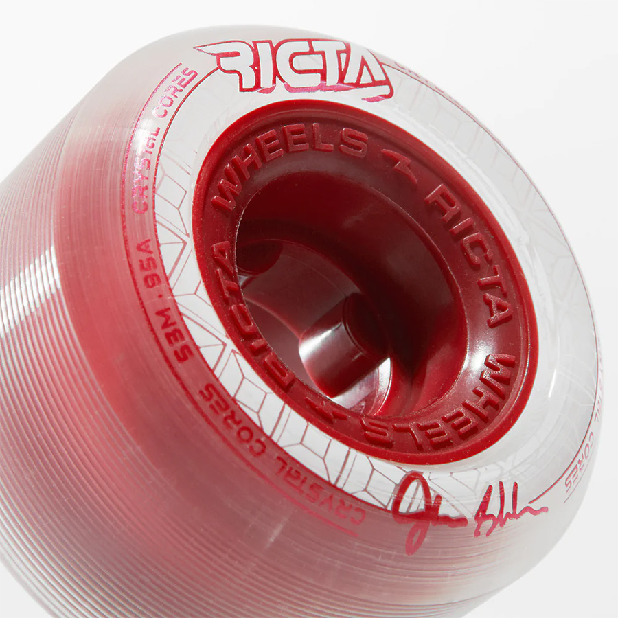 RICTA リクタ 53mm CRYSTAL CORES SHANAHAN 95A RED WHEELS ハードウィール(4個セット)クリスタルコア スケートボード スケボー（2212）｜americanstreetstyle｜04