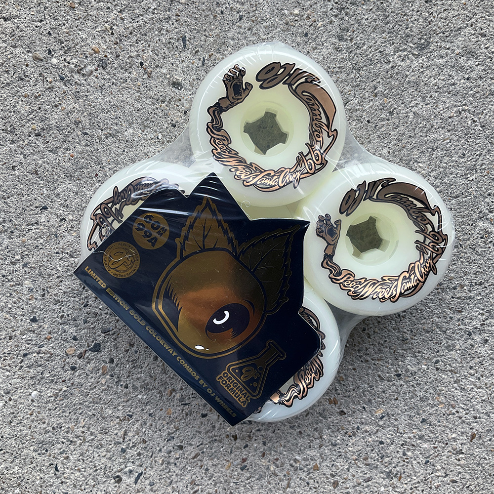 オージェイウィール OJ WHEELS 60mm ORIGINAL COMBO GOLD/WHITE 99A