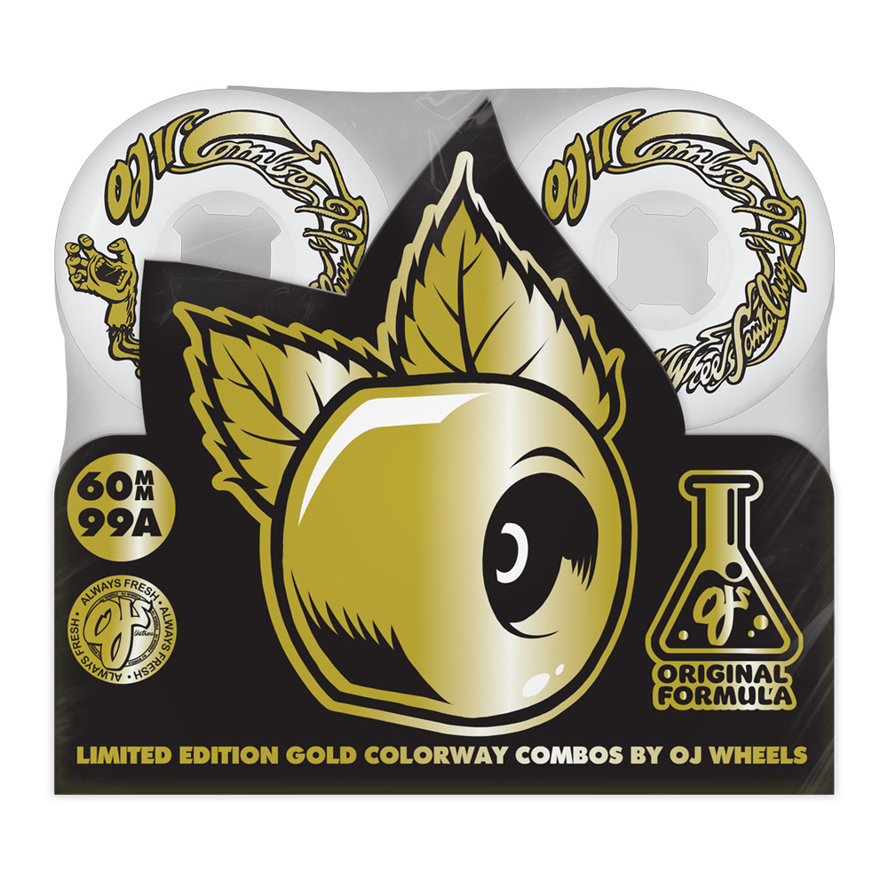 オージェイウィール OJ WHEELS 60mm ORIGINAL COMBO GOLD/WHITE 99A