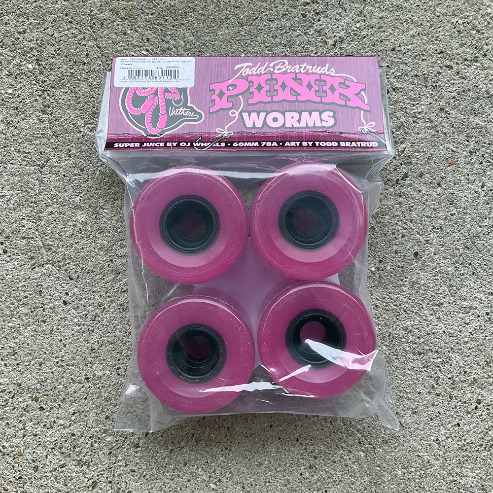 オージェイウィール OJ WHEELS 60mm PINK WORMS SUPER JUICE 78A