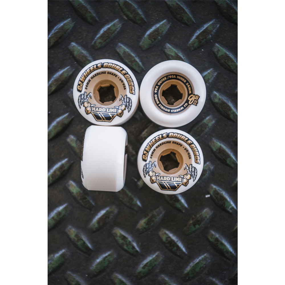 オージェイウィール OJ WHEELS 54mm DOUBLE DURO WHITE/GUM