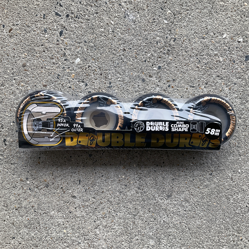 オージェイウィール OJ WHEELS 58mm DOUBLE DURO BLACK/GUM MINI COMBO