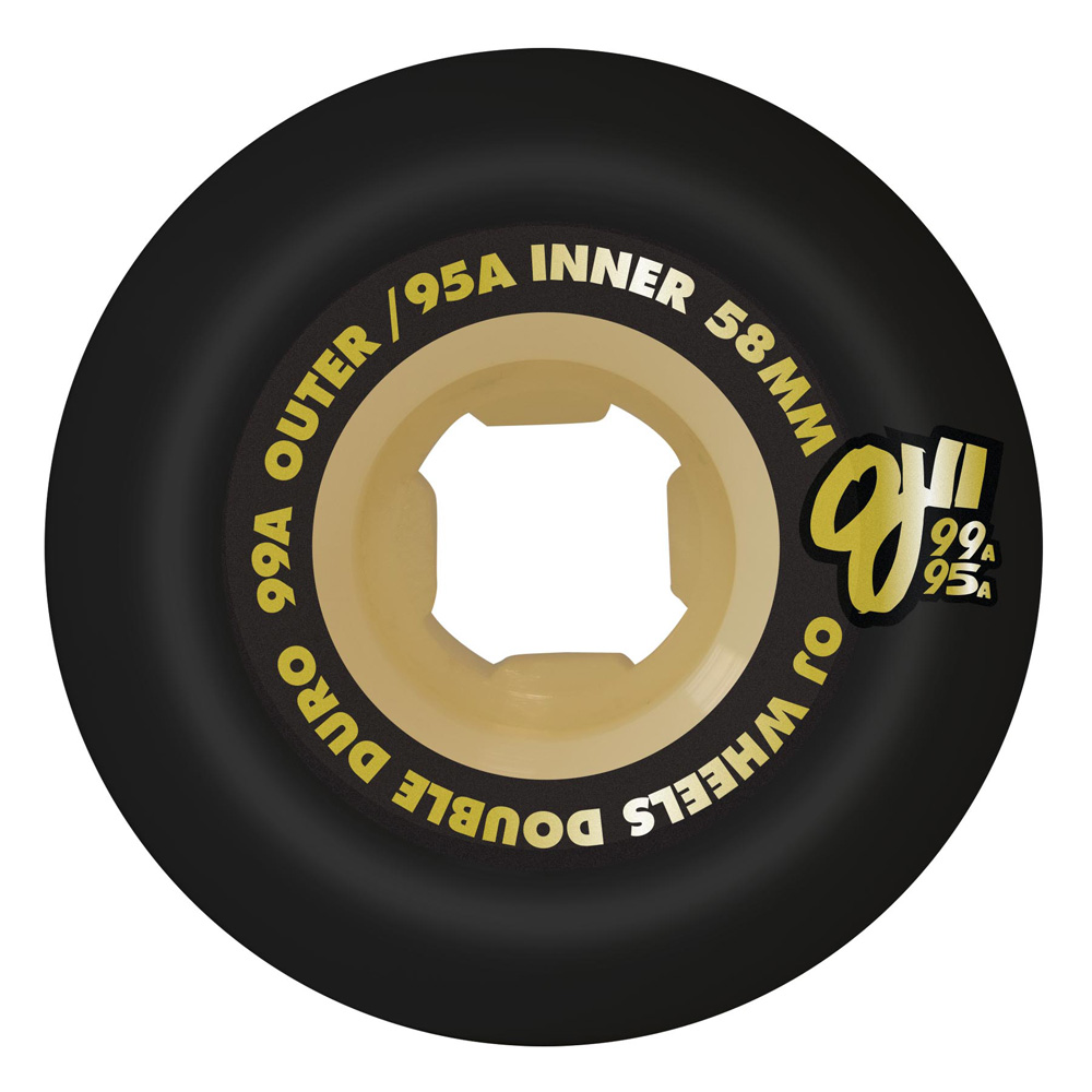 オージェイウィール OJ WHEELS 58mm DOUBLE DURO BLACK/GUM MINI COMBO