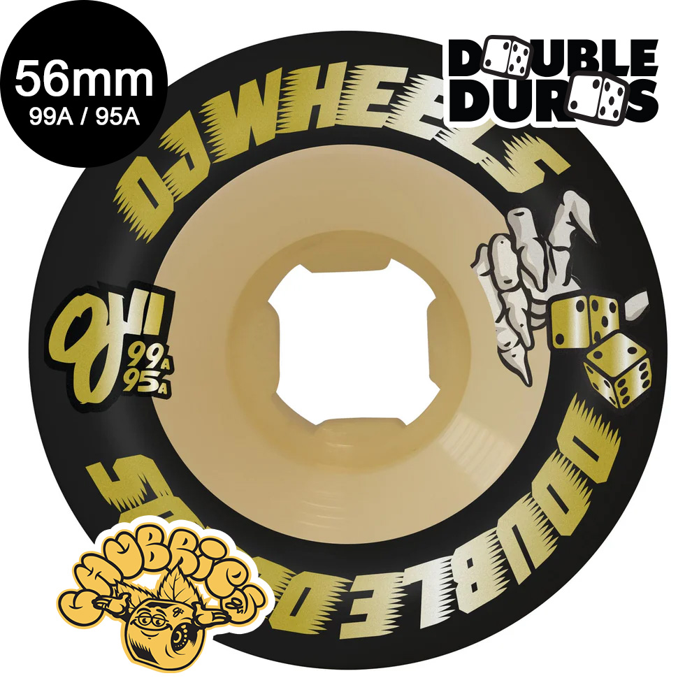 オージェイウィール OJ WHEELS 56mm DOUBLE DURO BLACK/GUM CHUBBIES