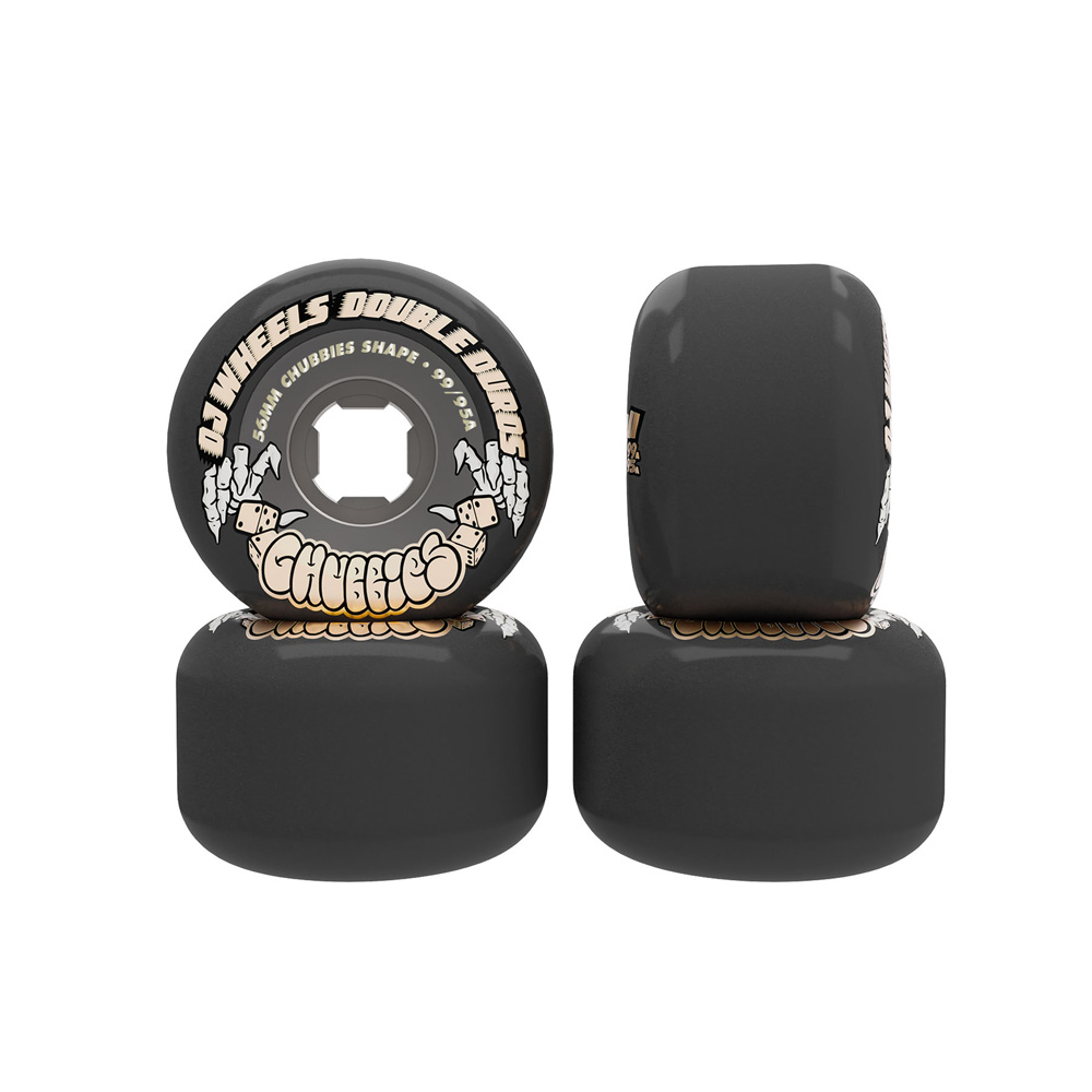 オージェイウィール OJ WHEELS 56mm DOUBLE DURO TRANS BLACK CHUBBIES