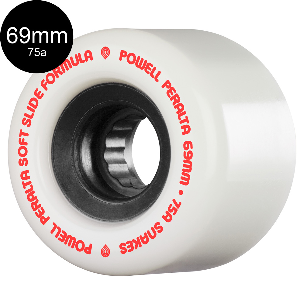 POWELL PERALTA パウエル・ペラルタ 69mm SNAKES WHITE 75A WHEEL ソフトウィール ロングボード ダウンヒル スライド スケートボード スケボー （2307）