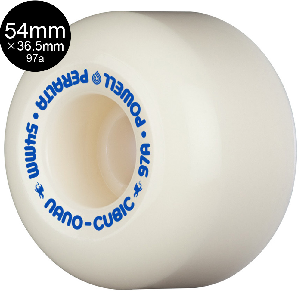 POWELL PERALTA パウエル・ペラルタ 54mm x 36.5mm NANO CUBIC DRAGON FORMULA WHITE 97A WHEEL ハードウィール ドラゴンフォーミュラ ナノキュービック（2312）