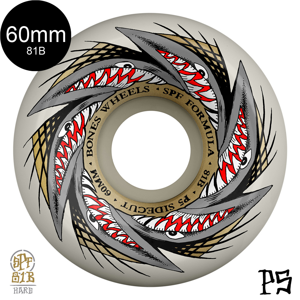 BONES:SPF 81Bスケートボードウィール 60mm 4個セット ボーンズ ウィール BONES WHEELS 60mm SPF POOL SHARKNADO P5