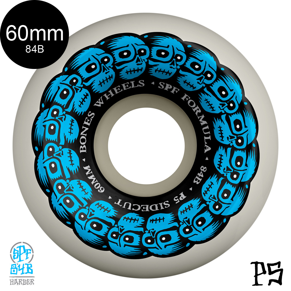 BONES WHEELS ボーンズ ウィール 60mm SPF CIRCLE SKULLS 84B WHEELS ハードウィール スケートパーク フォーミュラ スケートボード スケボー  タイヤ ローラー｜americanstreetstyle