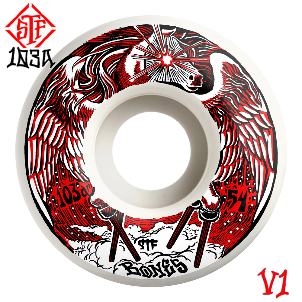 BONES 54mm STF 103A スケートボードウィール ボーンズ ウィール BONES WHEELS 54mm STF PEG-LEG-ASUS V1