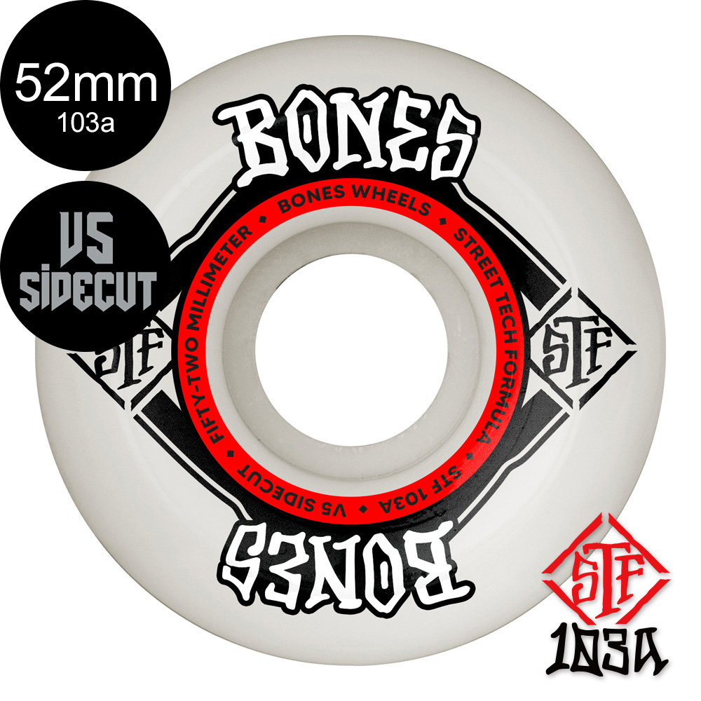 ボーンズ ウィール BONES WHEELS 52mm STF V5 SIDECUT 103A