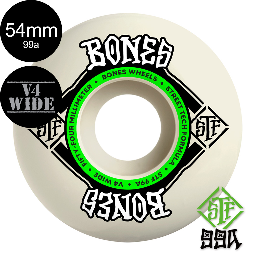 新品 ボーンズ　ウィール　99A 54mm ボーンズ ウィール BONES WHEELS 54mm STF V4 WIDE 99A ハード