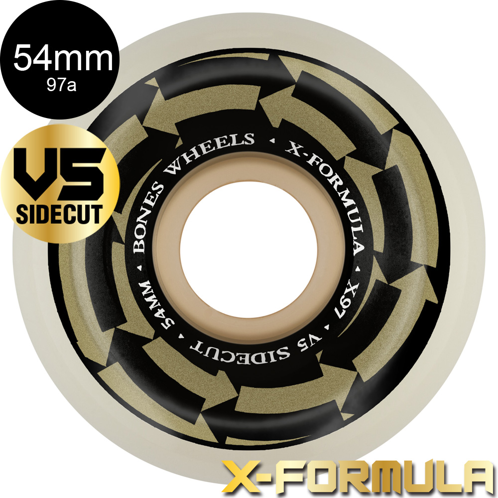 BONES WHEELS ボーンズ ウィール 54mm X-FORMULA HYPNO THERAPY V5 SIDECUT 97A WHEELS ハードウィール 4個セット エックスフォーミュラー X97 (2406)