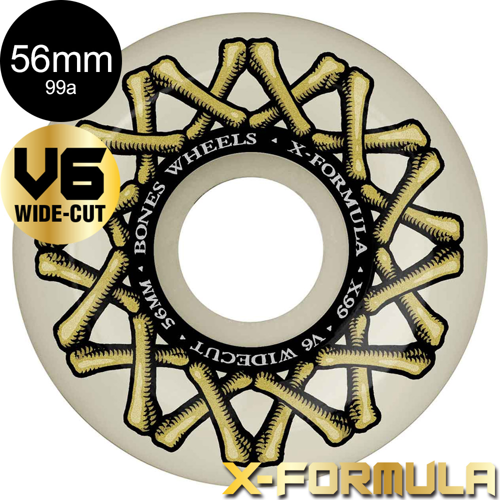 ボーンズ ウィール BONES WHEELS 56mm X-FORMULA V6 WIDECUT 99A