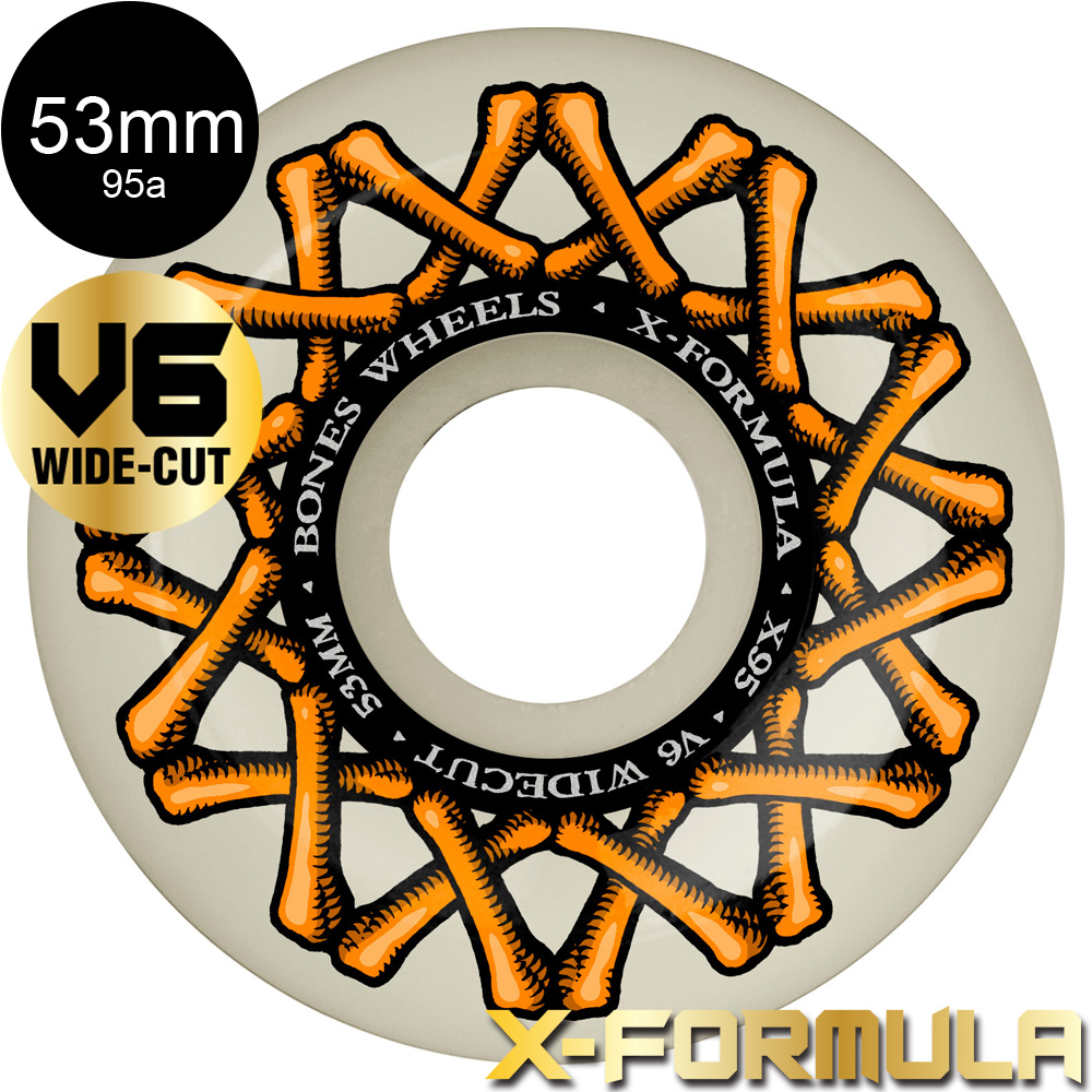 bones Xformula v6 53mm 95a ウィール ボーンズ ウィール BONES WHEELS 53mm X-FORMULA V6 WIDECUT 95A