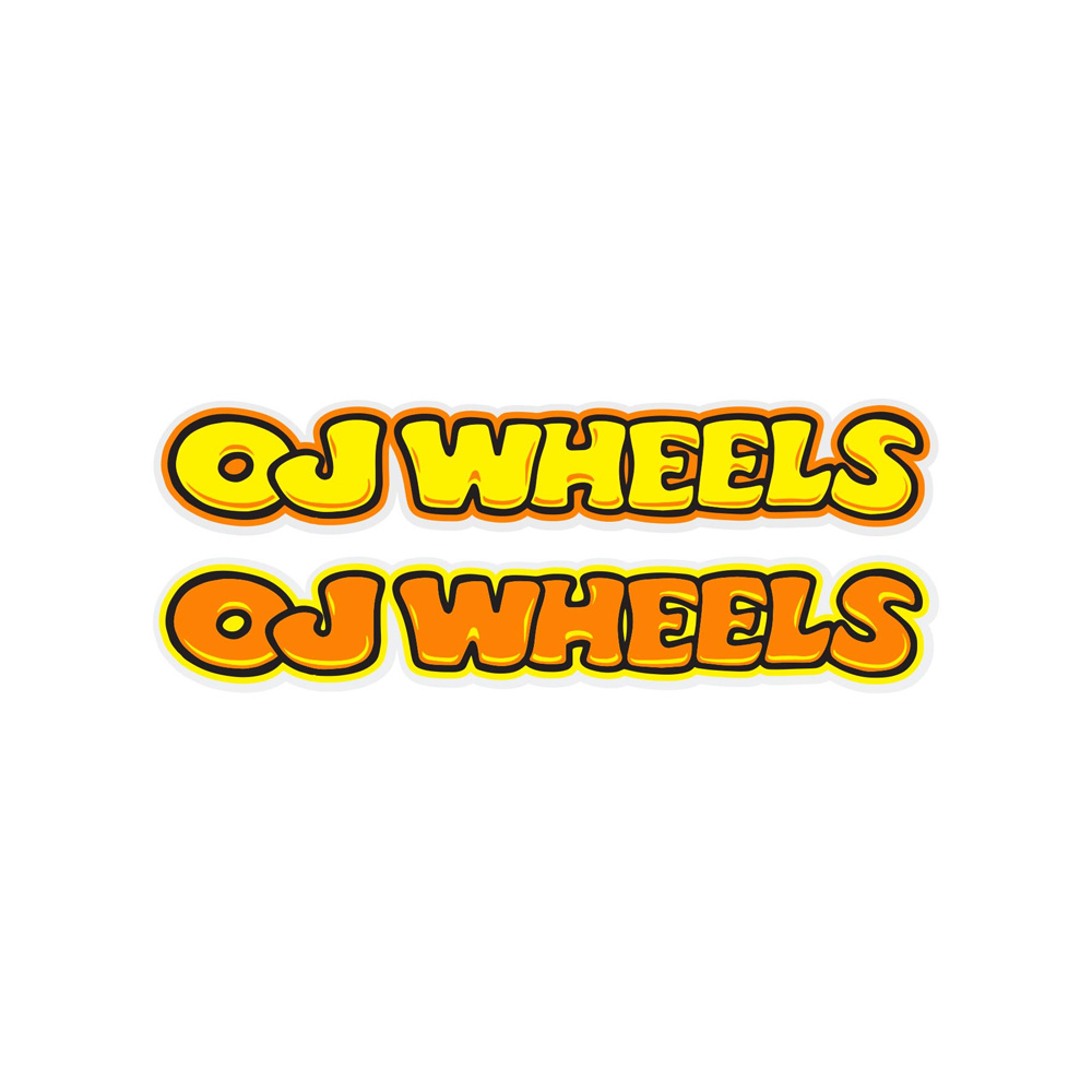 OJ WHEELS オージェイウィール 6in x 1.5in OJ BUBBLE LETTER STICKER ステッカー デカール シール スケートボード スケボー