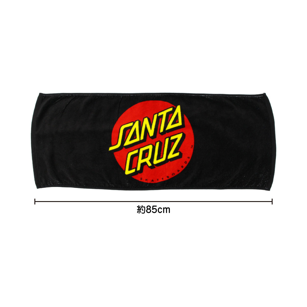 SANTA CRUZ サンタクルーズ CLASSIC DOT FACE TOWEL BLACK