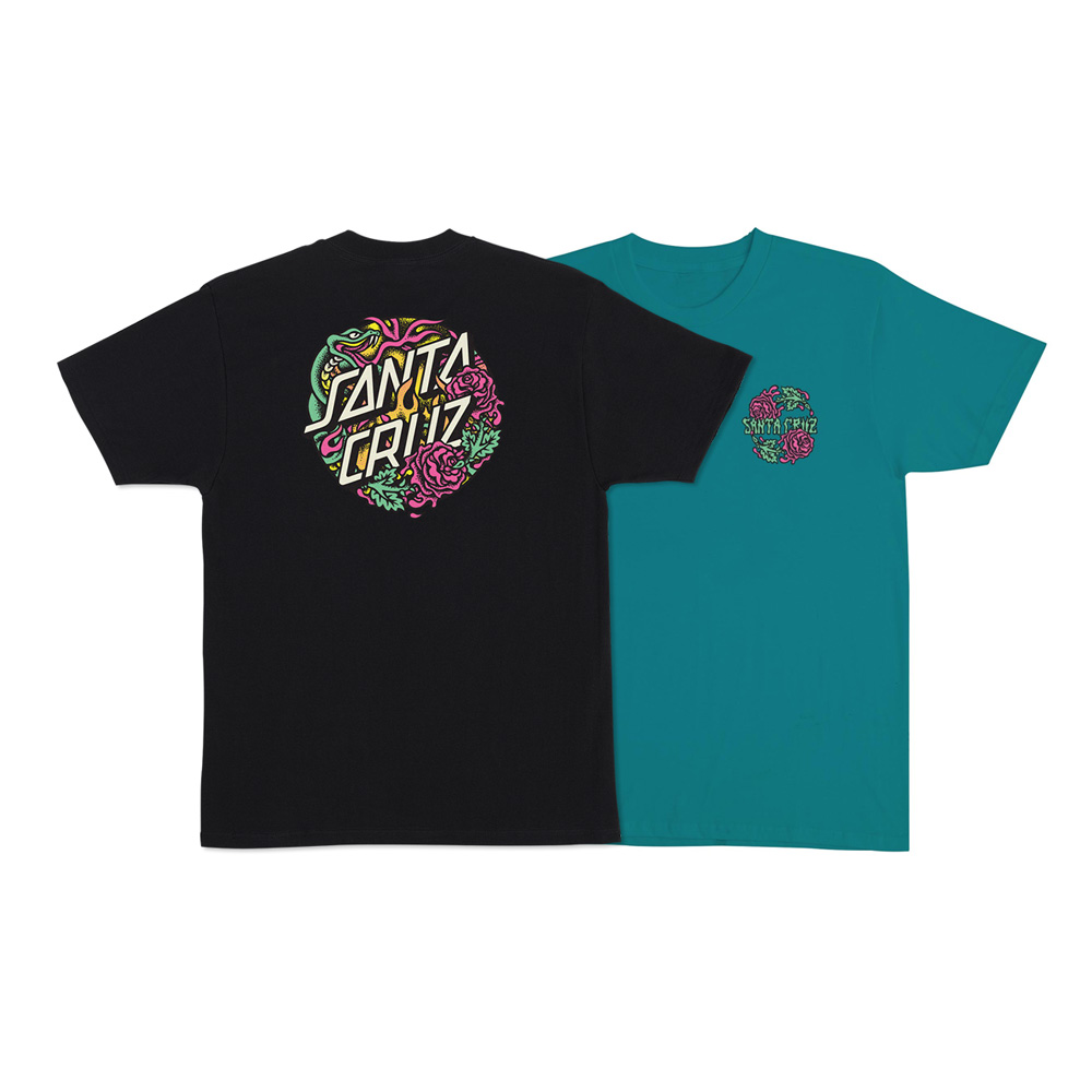 SANTA CRUZ サンタクルーズ DRESSEN ROSE CREW TWO S/S REGULAR T-SHIRT Tシャツ TEE 半袖 ストリート ファッション スケートボード（23SMQS）