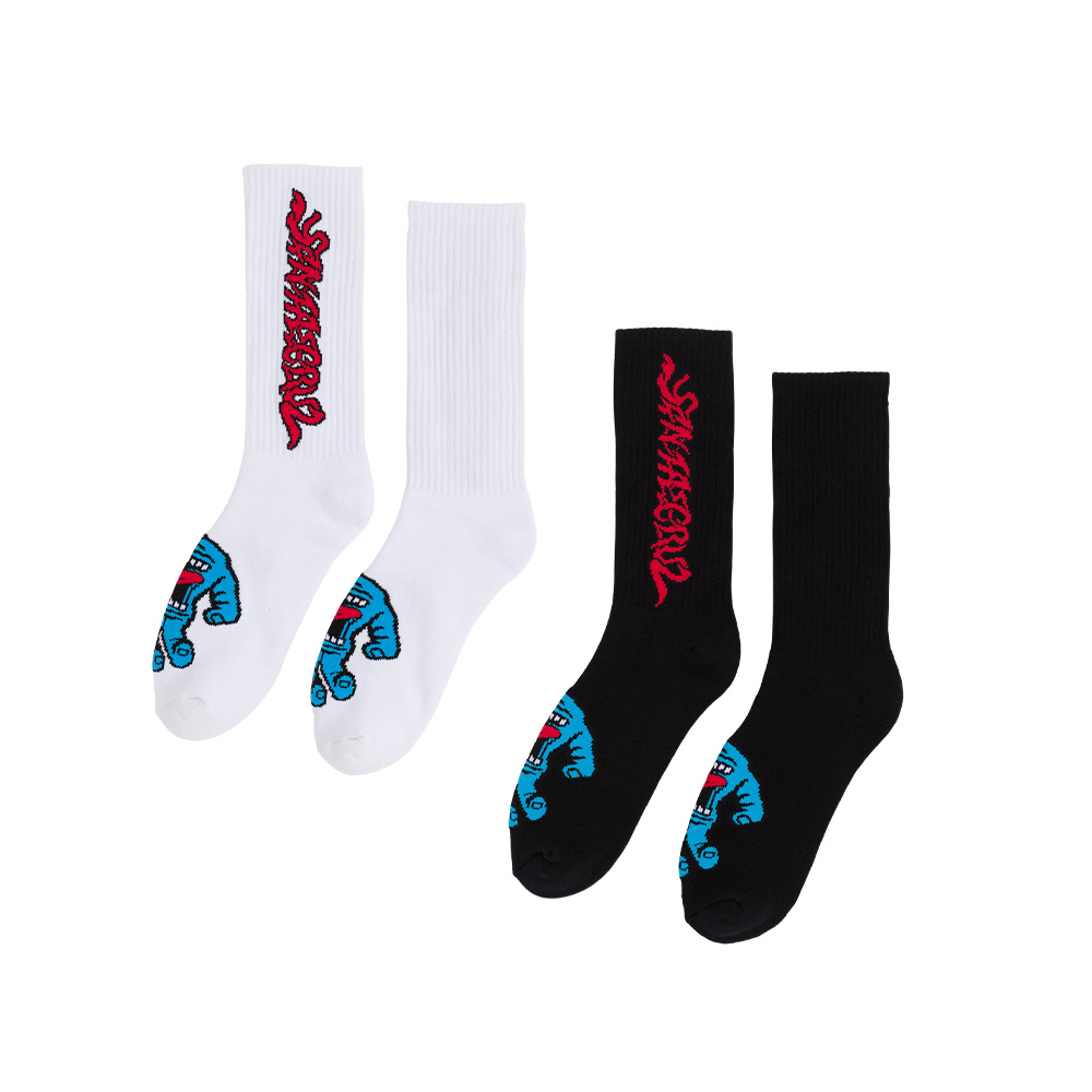 SANTA CRUZ サンタクルーズ SCREAMING 50 SOCKS ソックス １ペア スクリーミングハンド 靴下 ストリート （23FW）｜americanstreetstyle